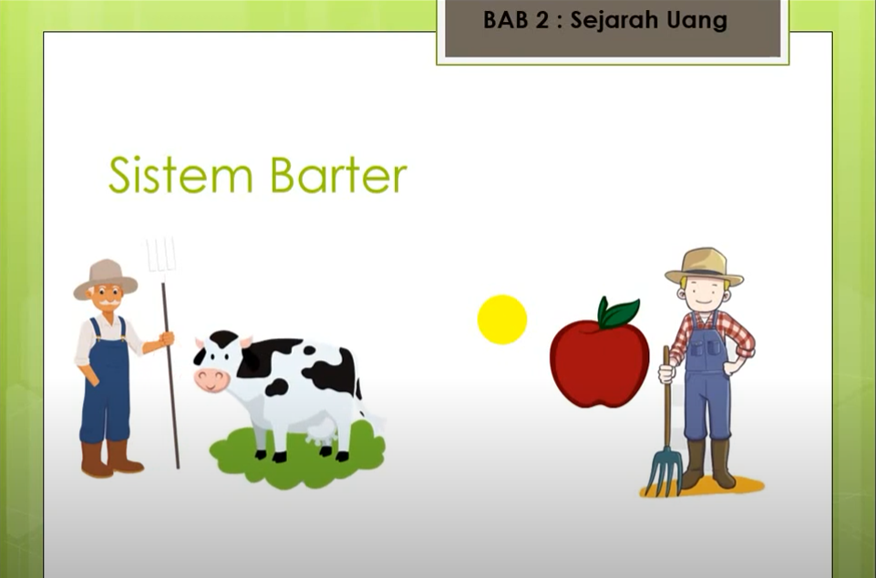 Gambar sistem barter sapi dan susu