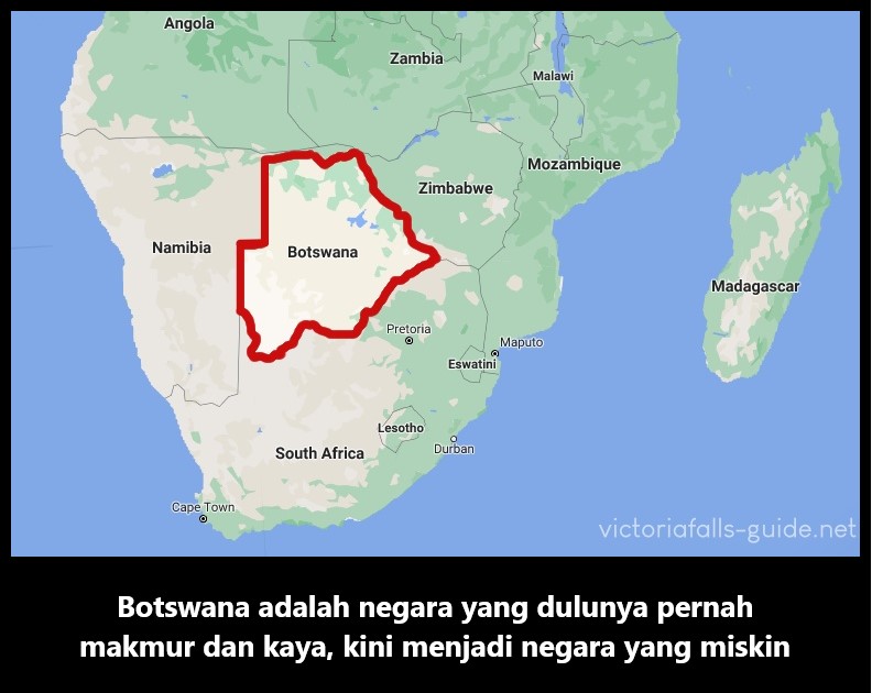 Peta botswana negara pernah kaya